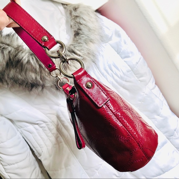 COACH⚡️Signature Red Patent Leather Demi Bag - Picture 4 of 10